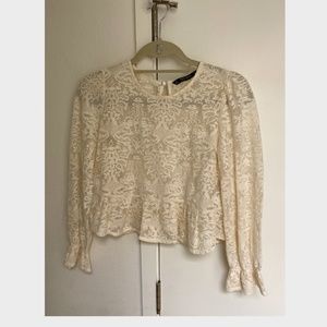 cream lace top